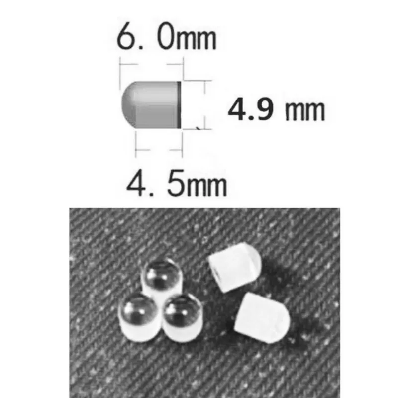 Imagem -02 - Plano Lente de Vidro Convexo 100 Pcs 4.9x6 mm Lente Cilíndrica mm Microgravado Chip Presente Diy