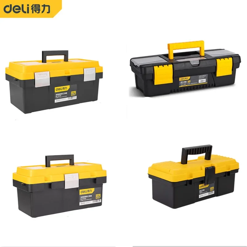 Imagem -06 - Deli-vários Estilos Household Multifunction Tool Box Double Layer Compartimento Organizador de Armazenamento Caixa de Ferramentas para Hardware Case