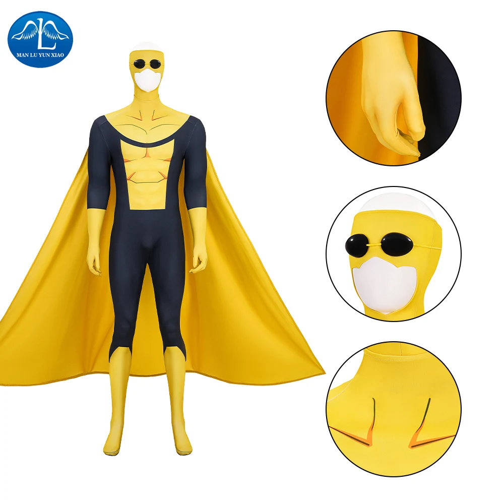 

Yellow Sinister Mark Cosplay Costume Jumpsuit 3D Printed Bodysuit Man Halloween Carnival Party Suit Zentai Suit