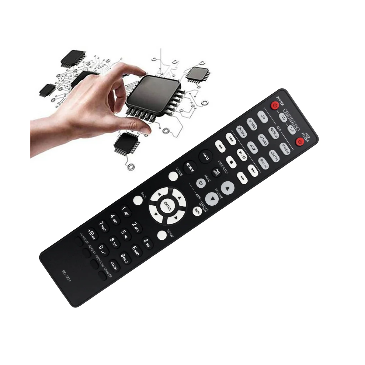 استبدال جهاز التحكم عن بعد لمشغل الأقراص المدمجة ، مكبر للصوت المتكامل ، RC-1234 ، DCD600NE ، PMA600NE