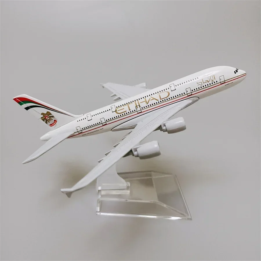 

Alloy Metal Air Etihad A380 Airlines Airplane Model Etihad Airbus 380 Airways Diecast Plane Model Aircraft w Stand Gifts 16cm