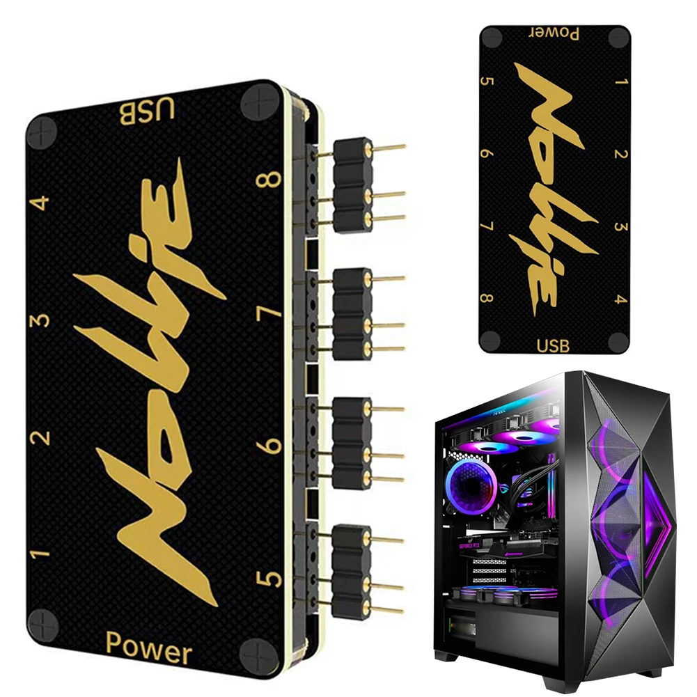 5V 3PIN ARGB 컨트롤러 지원 신호RGB OpenRGB ARGB 분배기 허브 SATA 전원 8/16 확장 마더보드 인터페이스용