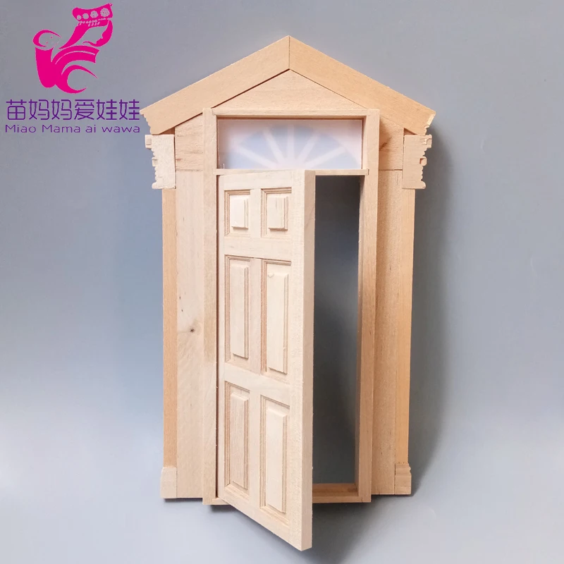 1:12 1:8 BJD Doll House Mini Furniture Model Bedroom Retro European Bed Doll House Diy Furnitures