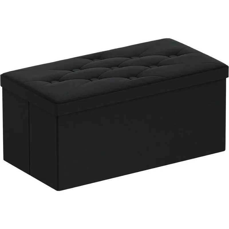 

Folding Storage Ottoman Bench, Ottoman with Storage, Foot Rest, Benches Seat for Bedroom, Living Room, Entryway