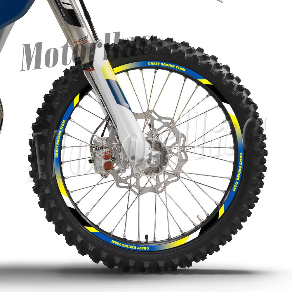 Reflektierende Motorrad-Felgenaufkleber Streifen-Dekor Zubehör für Husqvarna 701 TC 125 250 FC450 FC250 FC350 FE TE – Detail 3