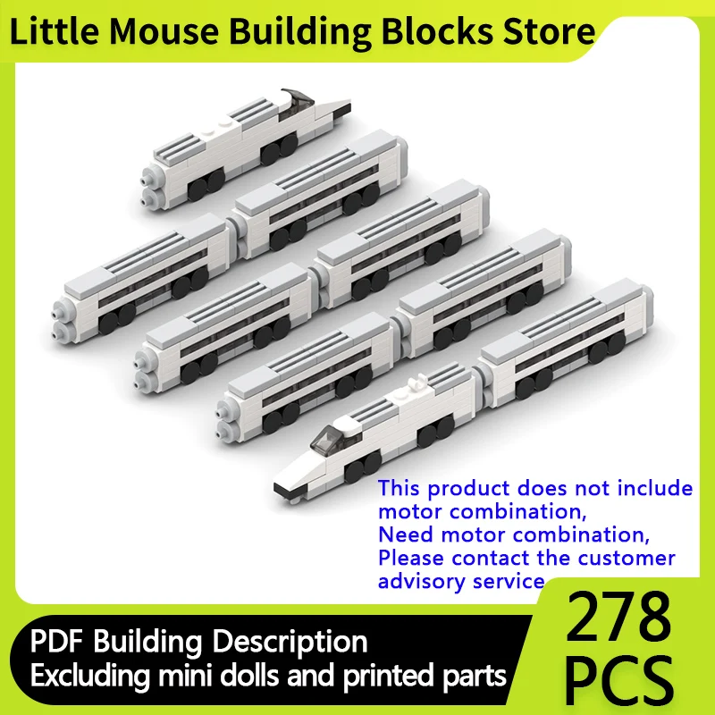 

City Car Model MOC Building Bricks Railroad Locomotive Train Set Modular Technology Gifts Holiday Assemble Children Toys Suit
