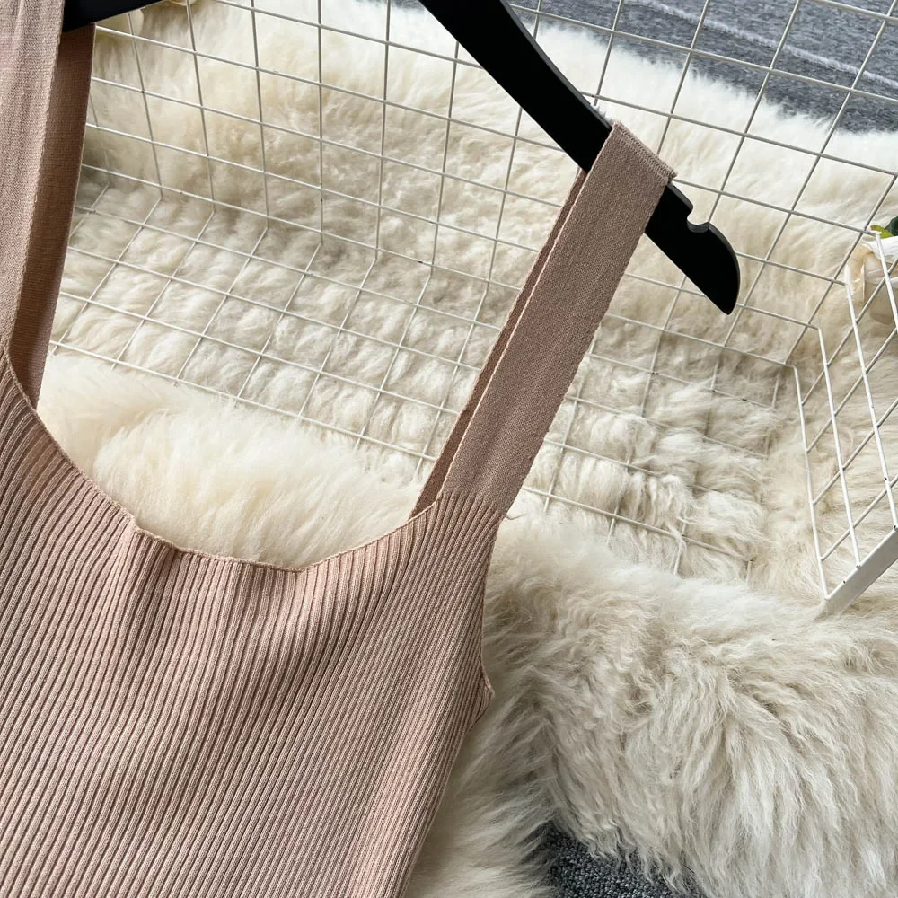 Letnia dzianinowa seksowna sukienka w paski bluzka damska Elatic talia Bodycon Sundress kobieca sukienka Maxi z odkrytymi plecami plażowa długa sukienka