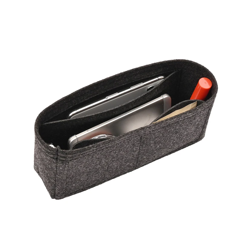 Felt Insert Bag Organizer,Makeup Organizers With Lipstick Holder,Liner Fit for Fendy Bague tte Bag