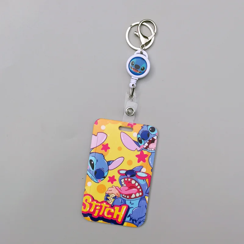 Kawaii ديزني غرزة حامل بطاقة لطيف حافلة دفع في مجموعة بطاقات طالب الحرم الجامعي بطاقة العمل وجبة بطاقة تلسكوبي مجموعة بطاقات الوصول #4