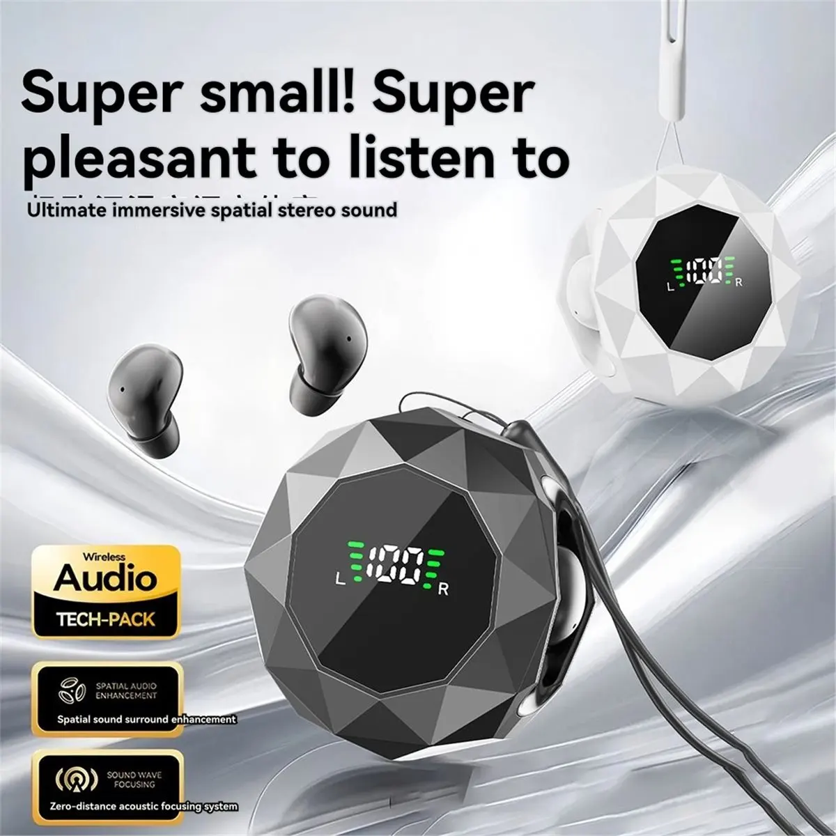 سماعات نوم صغيرة بلوتوث 6.0 سماعات لاسلكية HIFI ستيريو للحد من الضوضاء سماعات أذن أ