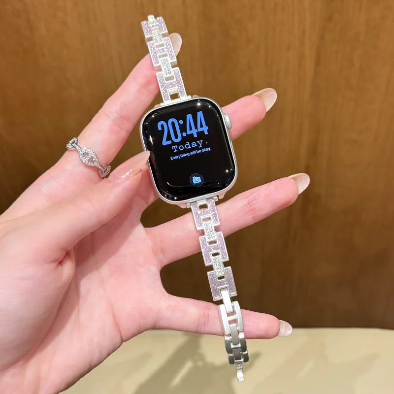 Metal Strap For Xiaomi band 10 Pro/9 Pro/8 Pro Women Watchband for Xiaomi band 10/9/8 Sport Wristband Smartwatch Correa Bracelet