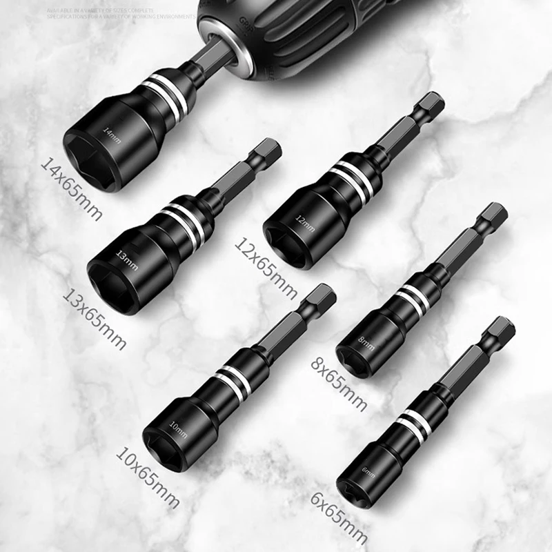 CR-V Stahl Magnetische Mutter Schraubendreher Buchse Bits Für Bohrmaschinen Hex Schaft Fahrer/Adapter Steckschlüssel Werkzeug Teile Zubehör – Detail 9