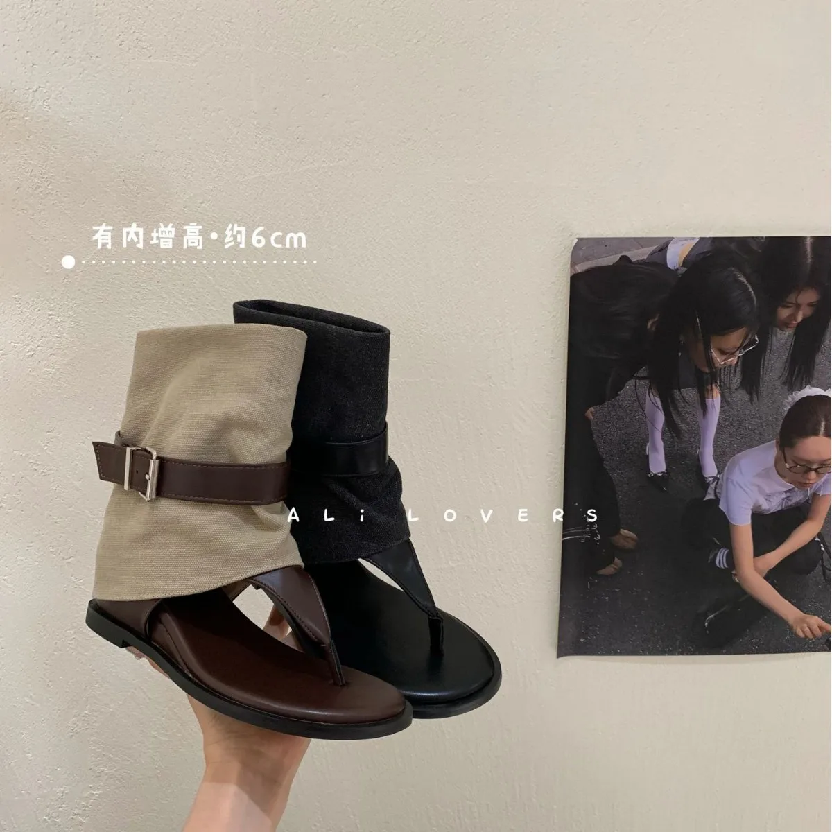 

Fall Pinch Toe Short Boots Ankle High Women Shoes Outdoor Wedge Botas Buckle Strap Zapatos Mujer