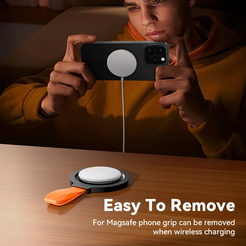 JOYROOM Magnetic Phone Holder Magnetic Base with Silicone Handle Hands-Free Compatible with Phone Grips For iPhone 16 Pro Max