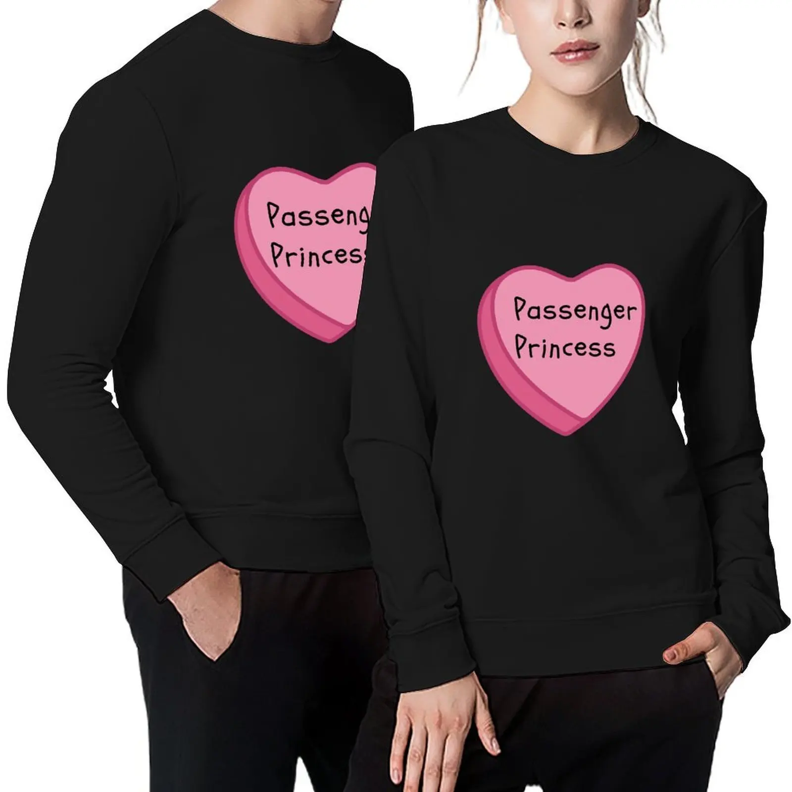 

Passenger Princess Candy Conversation Heart Pink Pullover men's winter sweater aesthetic clothing autumn sweatshirt