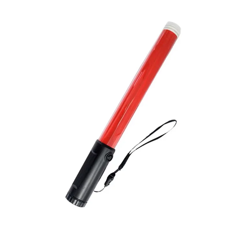 36Cm Lengte Outdoor Oplaadbare Verkeersvuurleiding Fluorescerende Weg Led Veiligheid Commando Baton