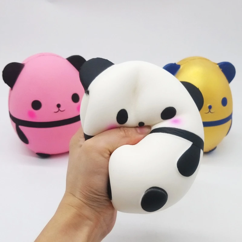 5.91x4.72x4.72in crianças interativas pu panda squeeze com acessórios ranhura brinquedo engraçado macio melhor para