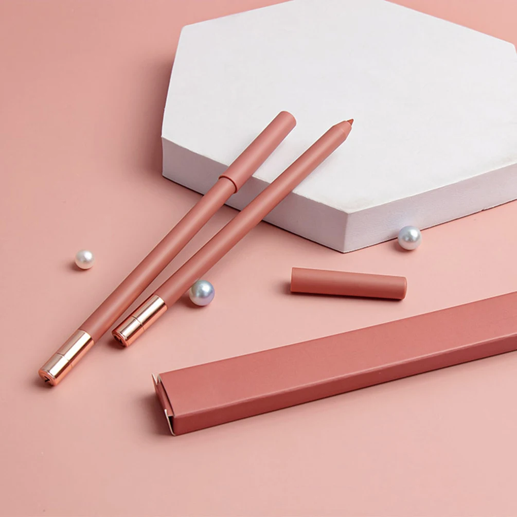 Crayon à lèvres mat nu, pigment de marque privée, longue durée, imperméable, Logo personnalisé, maquillage, vente en gros, emballage rose sans cruauté