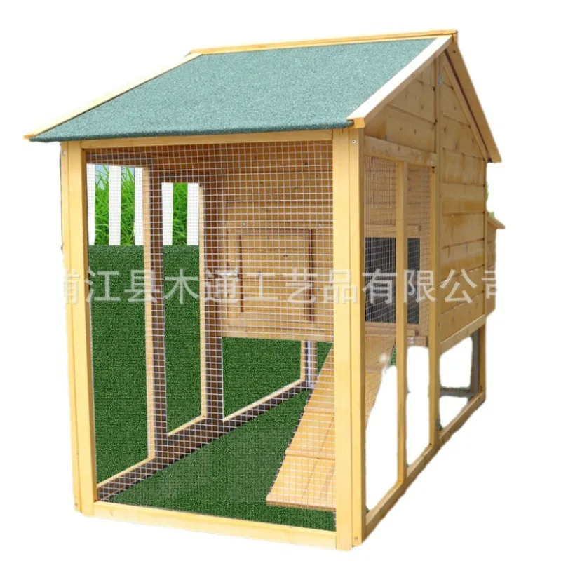 بيت الدجاج الخشبي حمامة القط أرنب ذو المناظر الطبيعية الخلابة بالجملة دجاج مزرعة الحيوانات الأليفة الخشبية #5