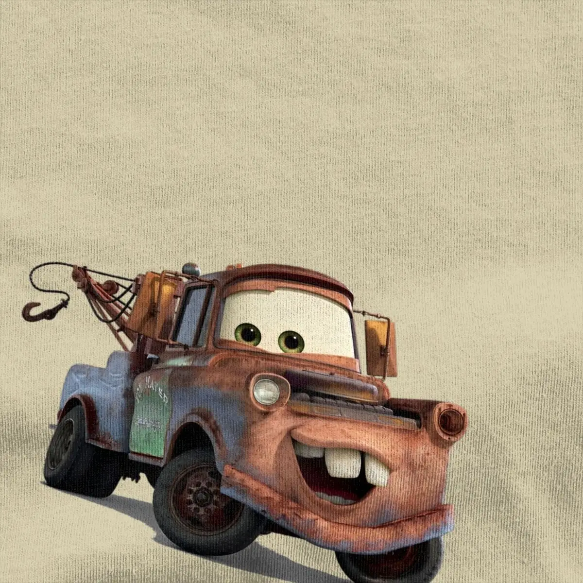 Cars Tow Mater T-Shirt Summer Vintage T-Shirts Cotton Hipster Tee Shirt For Men Short-Sleeved Loose Tops