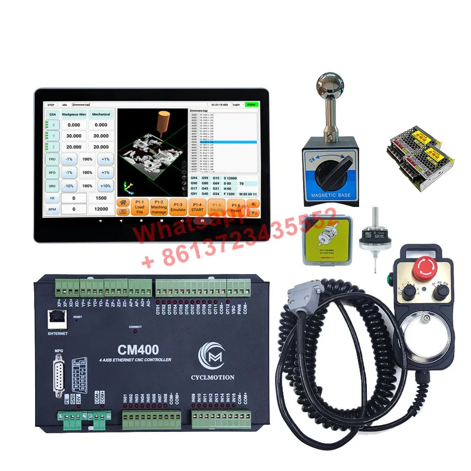 Cyclmotion CM400 SECCOPIA CM600 3/4/6 Achsen G-Code Android Offline-System 10-Zoll-Touchscreen USB Edge Finding Vertical Ball Kit