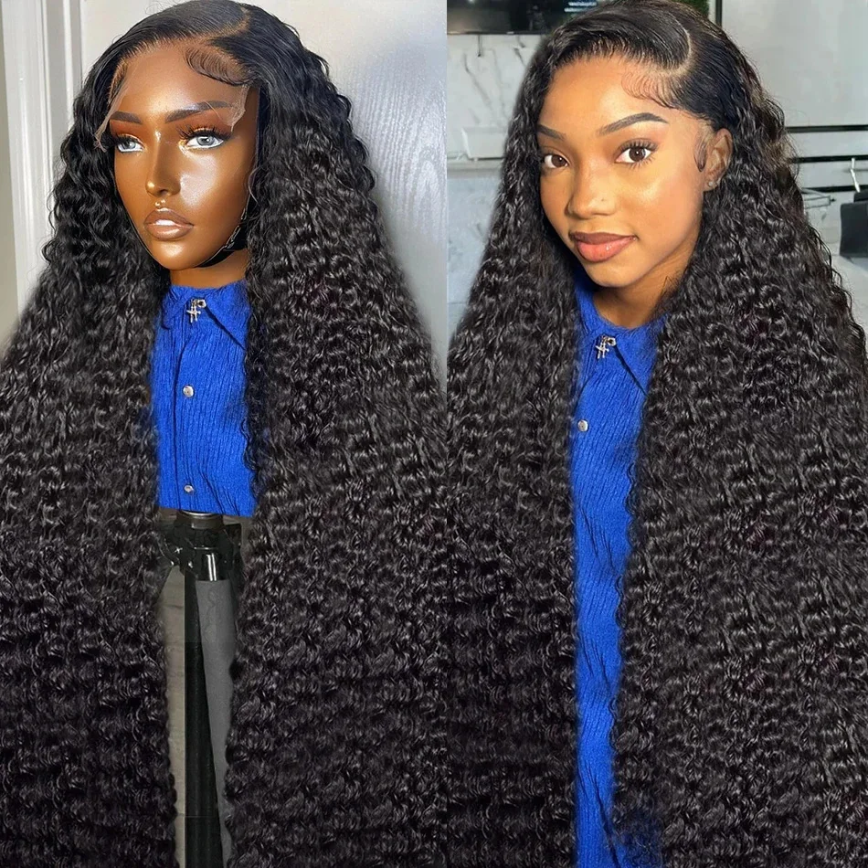 Water Deep Wave HD 30 40 Inch Lace Front Human Hair 13x4 13x6 HD Transparent Lace Frontal Wig