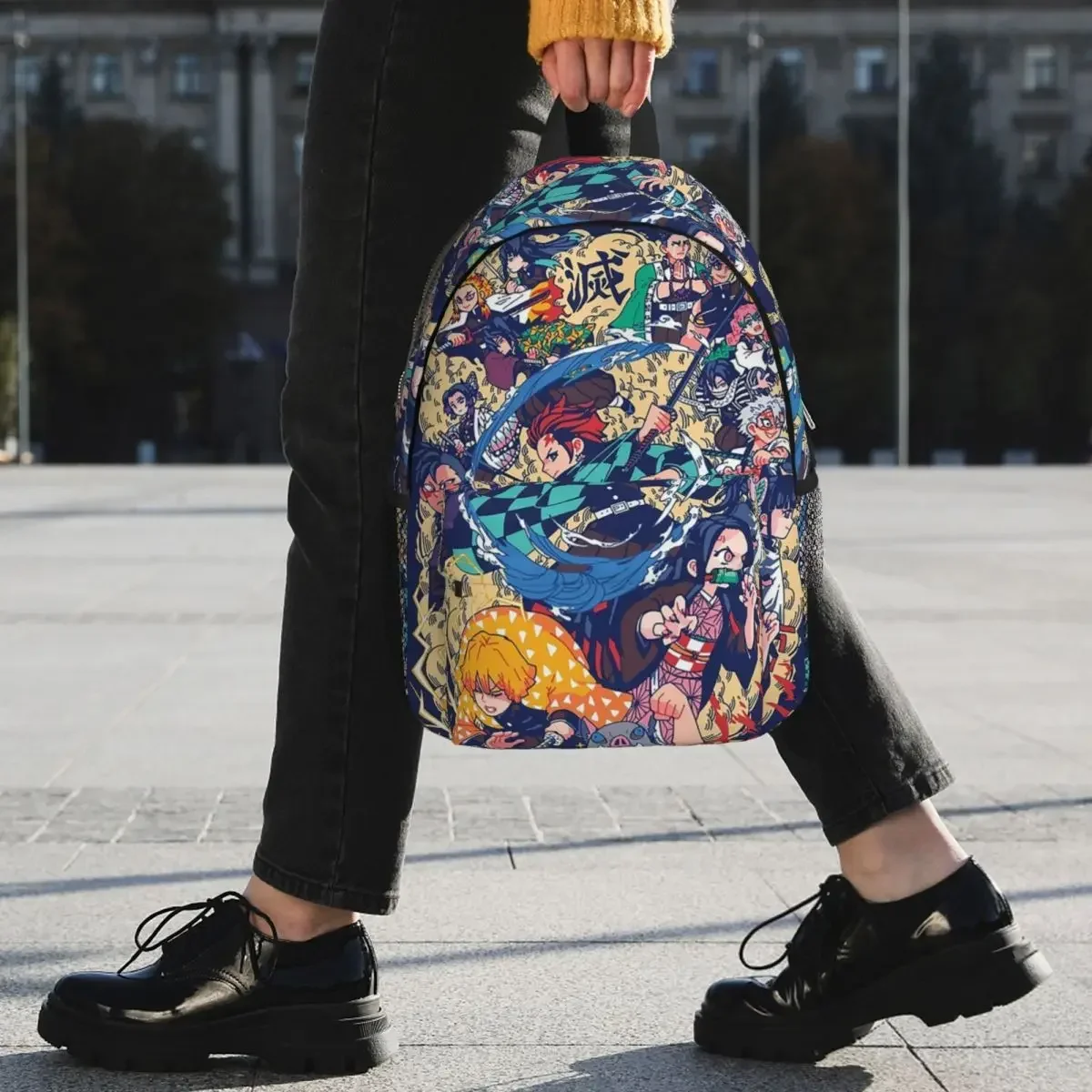 شيطان القاتل Yaiba أنيمي فيلم حقيبة الظهر رائجة البيع Daypack سعة كبيرة صبي الفتيات BookBag حقائب كتف للرجال والنساء حقيبة مدرسية
