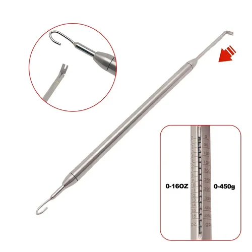 Imagen 2 del producto Instrumento de medición de fuerza elástica Dental dinamómetro de ortodoncia medidor de tensión de estrés bandas elásticas herramienta de soporte