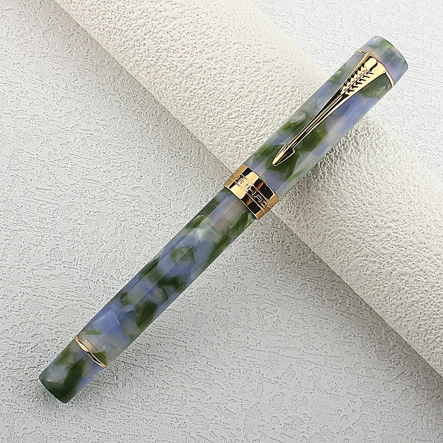 Jinhao 100 Centennial Resin Fountain Pen EF/F M / Nib Golden Clip Business Office School Supplies Stationary PK 9019