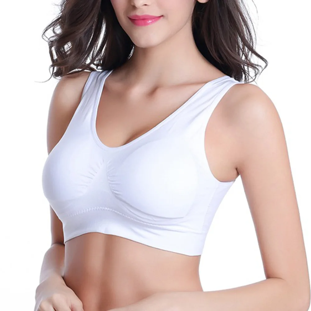 Women Yoga Underwear V-Neck Stretch Wire Free Bra Yoga Sports Crop Tops Gym Padded Fitness Running Vest Sleepwear sutian feminin