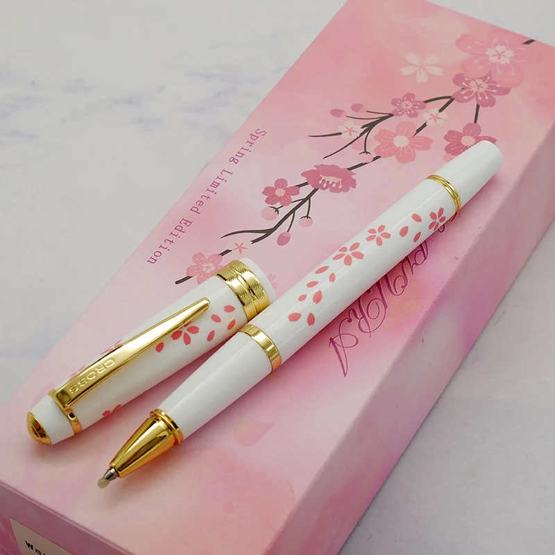 U.S. Gossi spring limited fountain pen ballpoint pen c r o s s cherry blossom writing smooth metal barrel exquisite fine