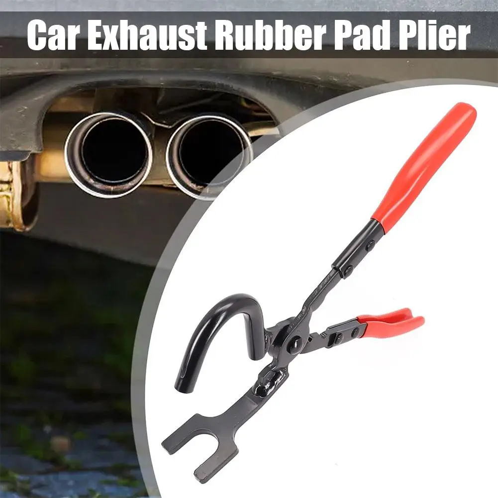 Car Exhaust Rubber Pad Plier Exhaust Hanger Removal Puller with Anti-Slip Handle Alloy Exhaust Pipe Removal Plier Tool for A1L0