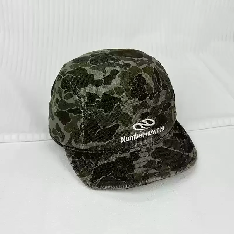 American Niche Functional Wind Camouflage Baseball Cap Female Trendy Brand Hip Hop Flat Brim 5-Panel Outdoor Tooling Cap Men