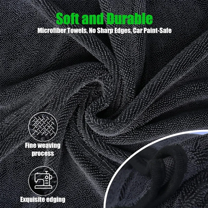 Microfiber Twist Car Cleaning Towel - Professional-Grade Drying Cloth Ideal for Car Washing, Polishing, Waxing & Detailing Tasks