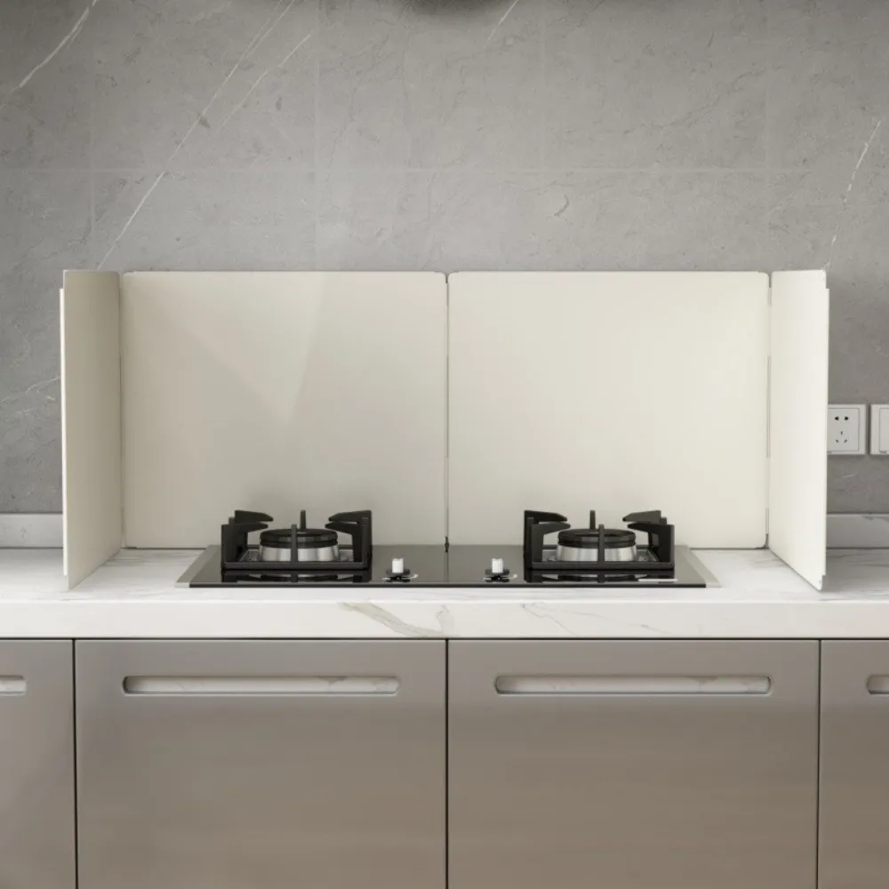 

New Folding Oil Barrier Board Anti-splash Oil Proof Oil Barrier Plate Stove Parts Gas Stove Windshield Kitchen Supplies