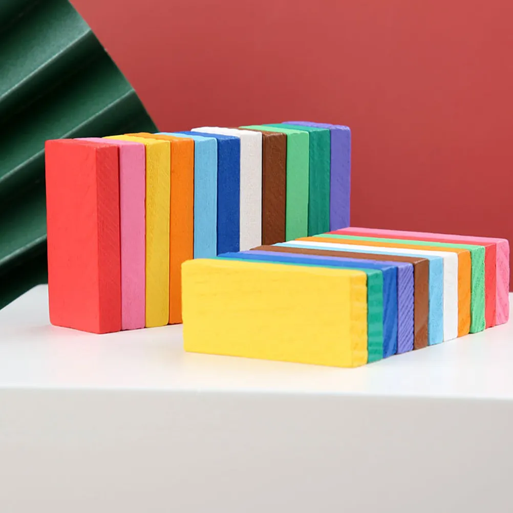 

Набор деревянных домино-блоков 120 шт. для детей: развивающая и креативная игра, обучающий конструктор, деревянные игрушки-блоки