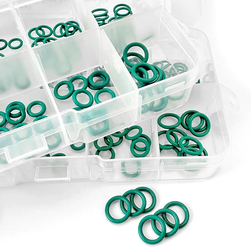 FKM Vitons Rubber O Ring Kit Green CS1mm/1.5mm corrosion resistance wear resistance for  ships aerospace and other industries