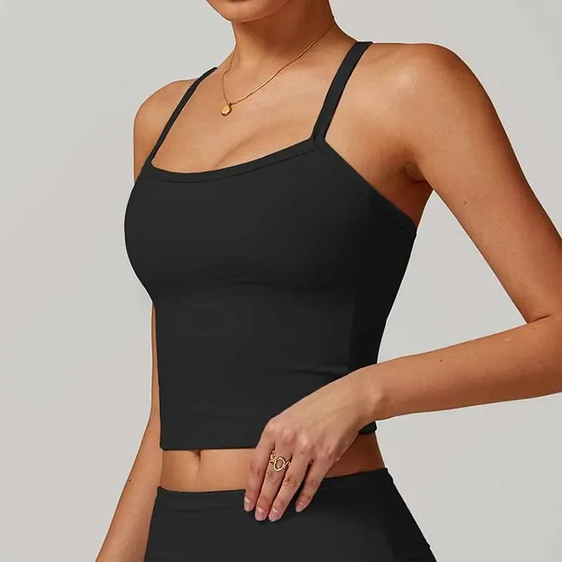 ผู้หญิงข้ามกลับโยคะBreathableกันกระแทกกีฬาเสื้อกั๊กฟิตเนสกีฬาBraเบาะGym Crop Top Running Activeกีฬา