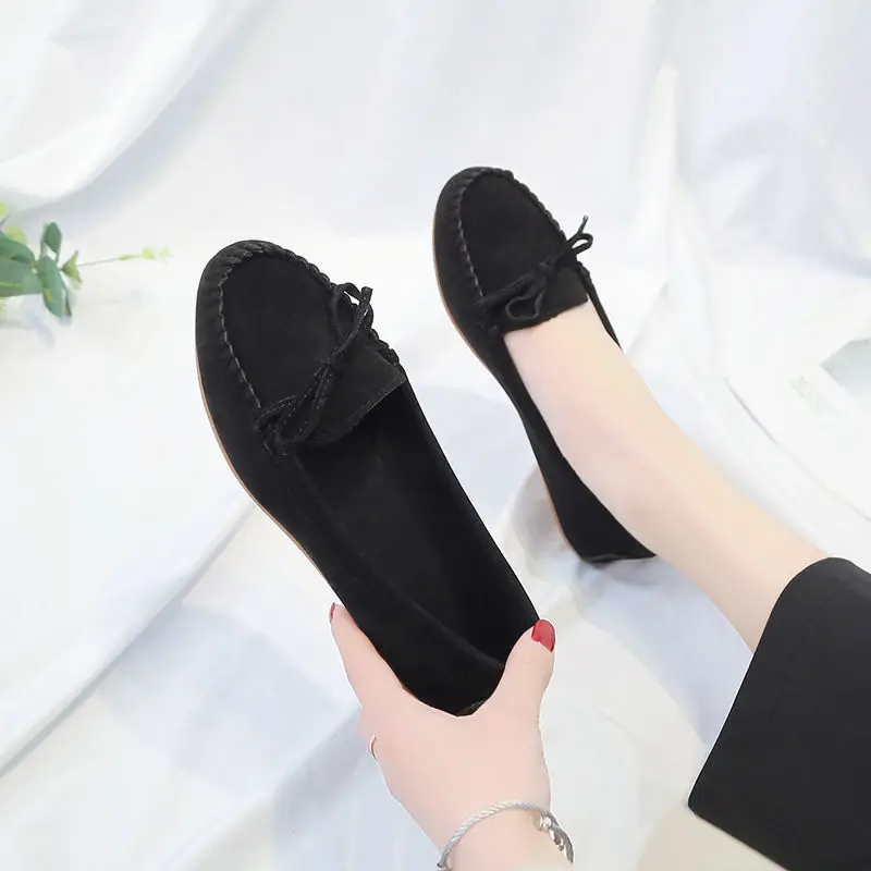 Fashion Women Shoes Slip on Loafers for Ballet Flats Women Suede Casual Sneakers Zapatos Mujer Flat Shoes for Mom Shoes autumn