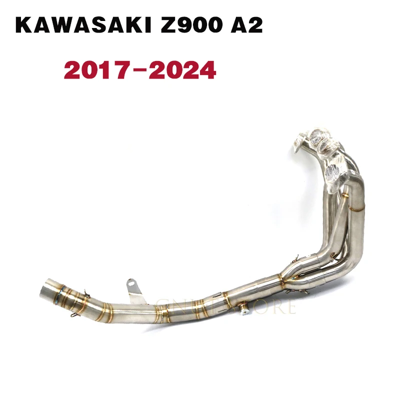 For Kawasaki Z900 2017 - 2024 Ninja 900 A2 Stainless Full System Motorcycle Exhaust Escape Front Mid Link Pipe Without Muffler