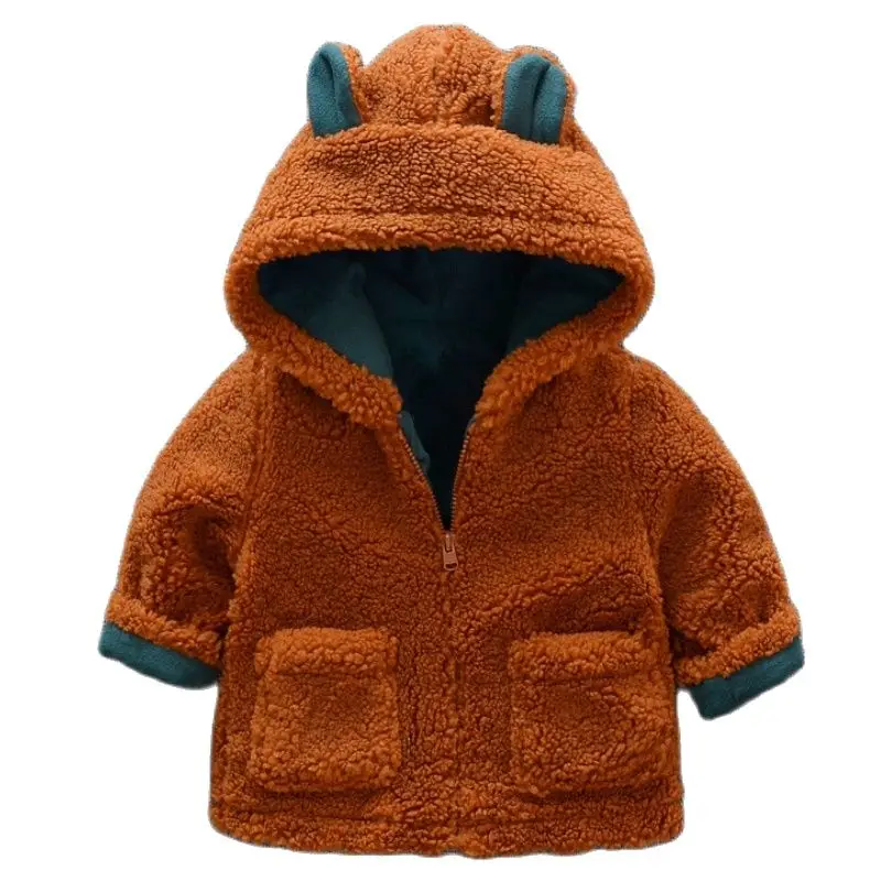

2023 Autumn and Winter Children's Coat Colored Rabbit Children's Thickened Windproof and Warm Cute Cotton Coat