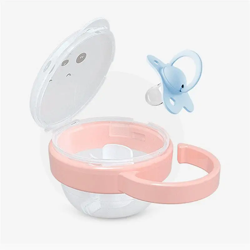 Baby Pacifier Box Pacifier Clip Safe PP Plastic Soother Container Holder Box Portable Cartoon Pacifier Storage Box Nipple Case