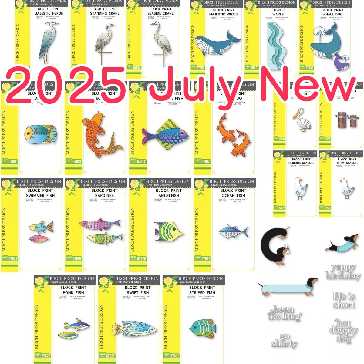 

Fish Bird Dog Collection Metal Cutting Dies for DIY Decorating Scrapbook Paper Card Album Craft Die Supplies 2025 Summer New Die