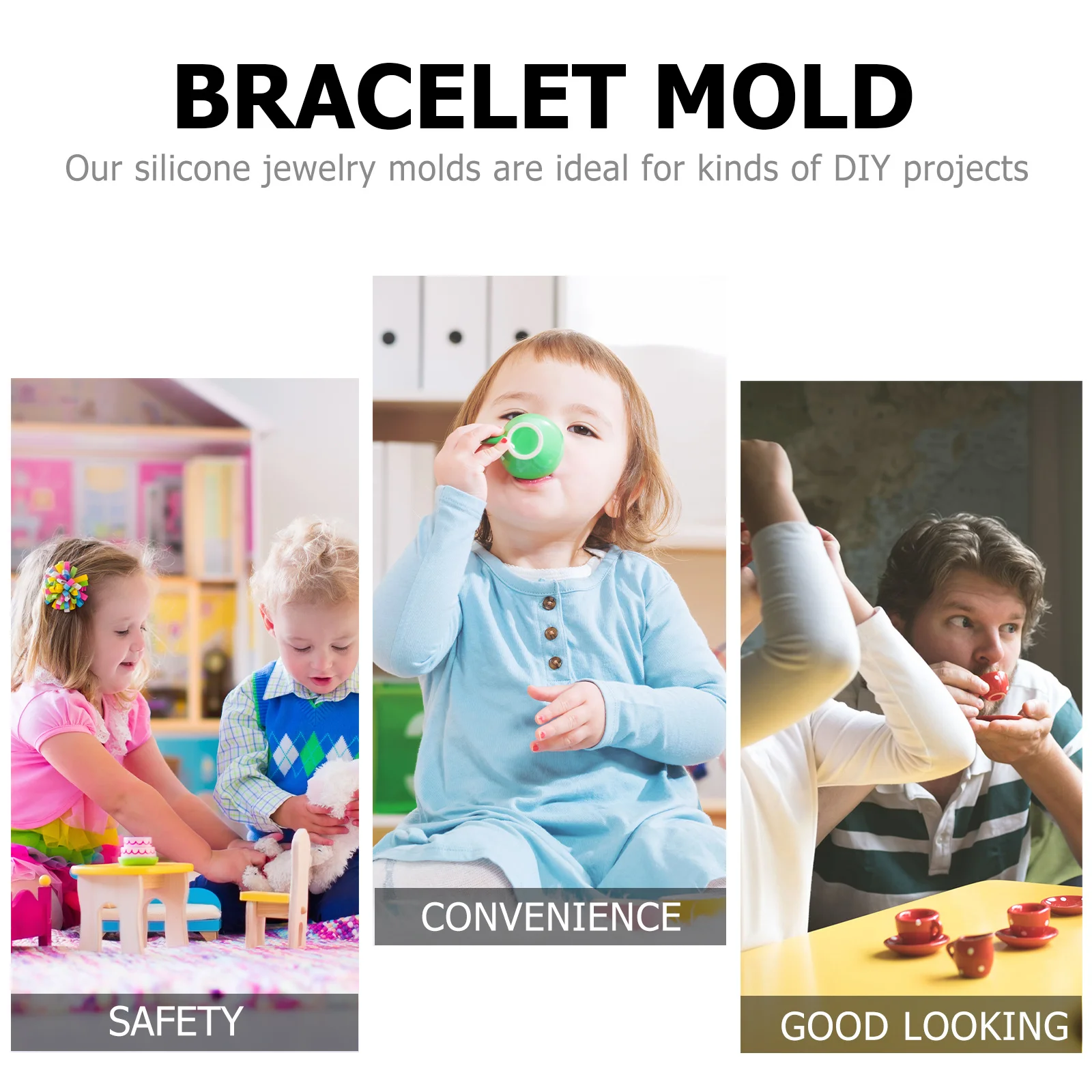 

9Pcs Silicone Bracelet Molds Reusable Flexible Round Casting Mold for DIY Jewelry Bangle Ring Silicone Bracelet Mold