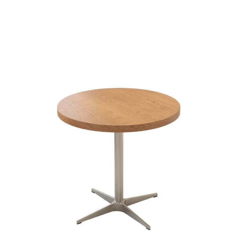 Second-hand solid wood style bar, solid wood table restaurant, casual round table snack bar