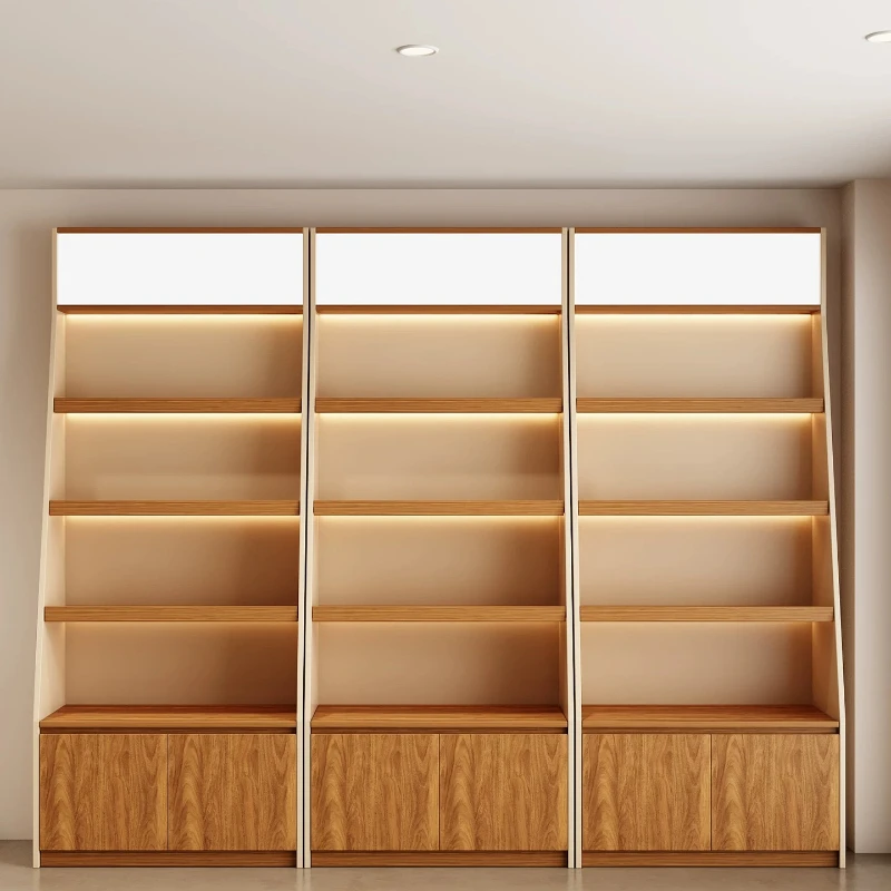 Italian-style Beauty Salon Cosmetic Display Cabinet Modern Multi-layer Storage Shelf Supermarket Commercial Furniture FYMC