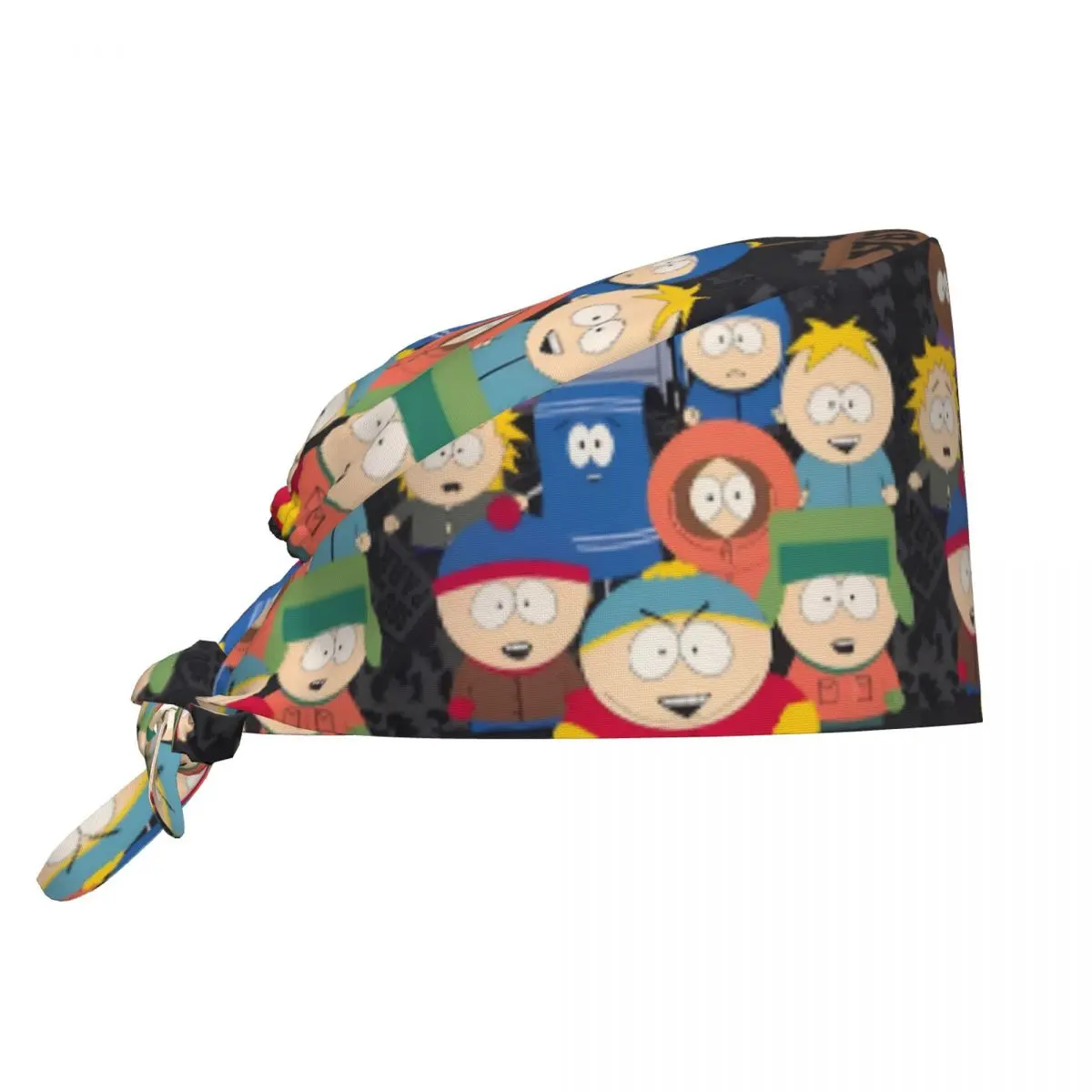 

Nurse Hats SouthParks Working Cap For Unisex Women Fashion Tie Back Scrub Caps Comfy Elastic Medical Hat