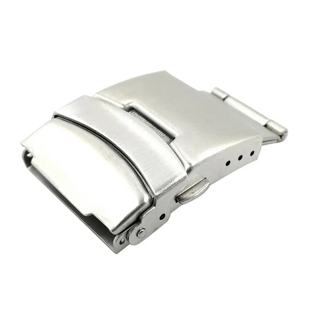 Watch Buckle Universal Double Press Stainless Steel Watch Clasp Safety Folding Watch Band Connector For Watchmaker