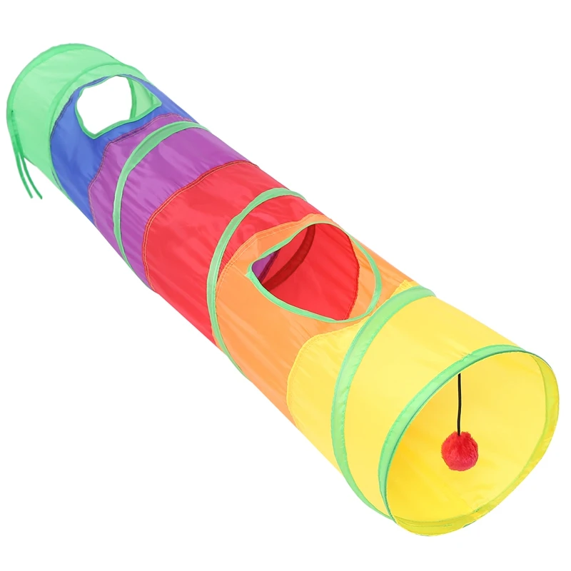 ●Cat Tunnel Pet Tube Play Toy Indoor Outdoor Kitty Puppy Toys for Puzzle Exercising Training-ABFB