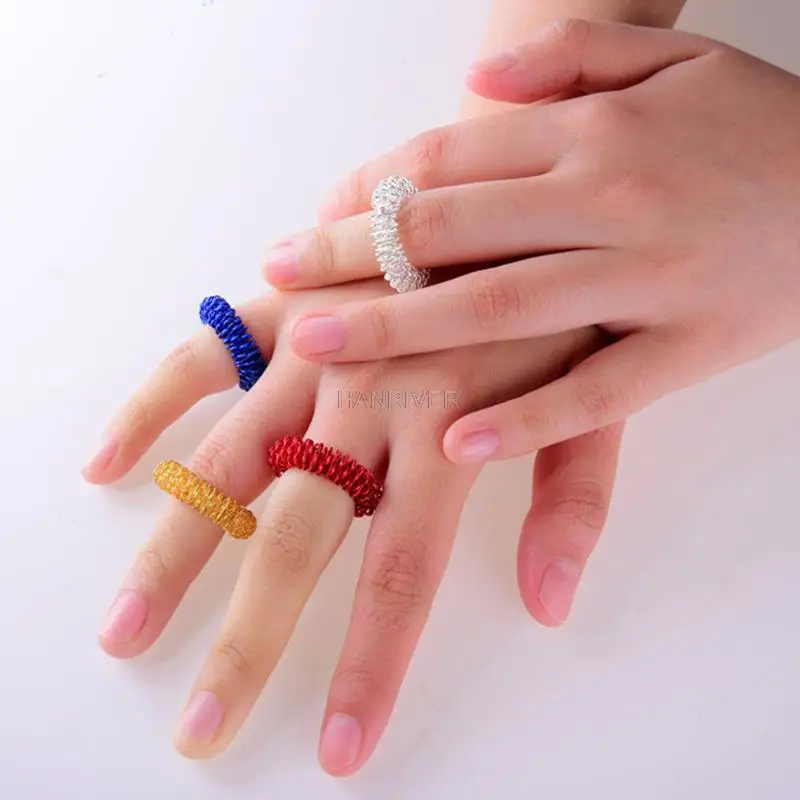 

10pcs Glamorous color finger massager, massage ring, fingertip massager, stress relief venting massage ring